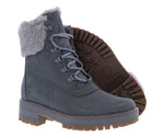 Timberland Courmayeur Valley 6" Faux Fur Waterproof Medium Grey Nubuck 8.5 B (M)