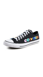 Converse Men's Chuck Taylor All Star Happy Face Sneakers, Black/Amarillo/Bold Mandarin, 7 Medium US