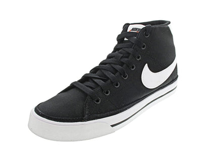 Nike Court Legacy CNVS Mid Mens Shoes Size 7.5, Color: Black/White-Black