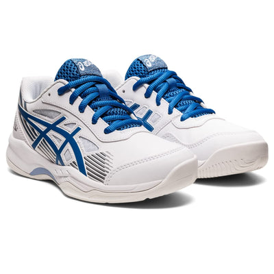 ASICS Boy's Gel-Game 8 GS (Little Kid/Big Kid) White/Lake Drive 4.5 Big Kid M