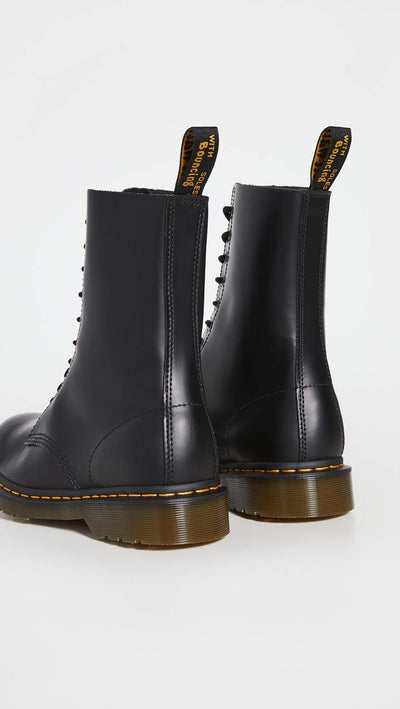 Dr. Martens 1490 Lace-Up Boot,Black Smooth,UK 8 (US Men's 9, Women's 10) M US