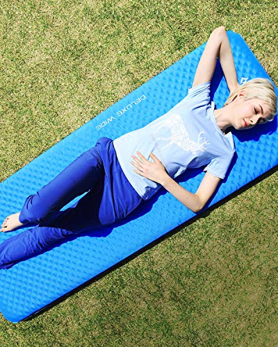 KingCamp Self-Inflating Foam Camping Mat Damp-Proof Lightweight Sleeping Pad Durable 78”x30” Single Bed for Outdoor Indoor Camping Backpacking Hiking 4 Inches R 6.0