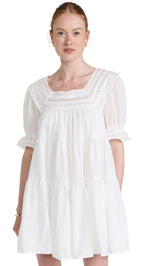 En Saison Women's Bea Babydoll Dress, Off White, M