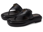 Coach Sylvie Leather Sandal Black 10 B (M)