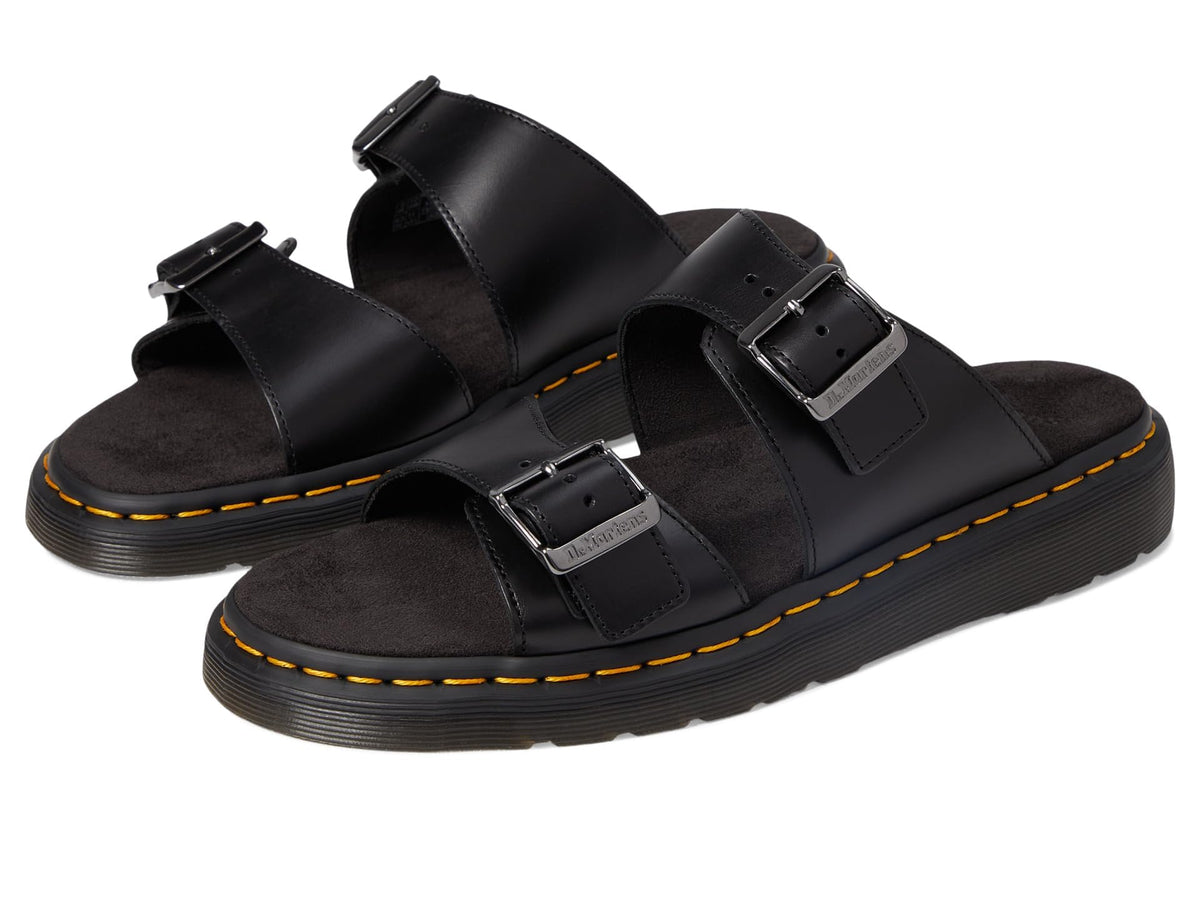 Dr. Martens Unisex Josef Slide Sandal, Black Analine, 13 US Men