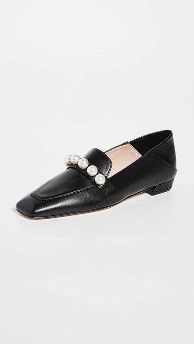 Stuart Weitzman Mickee Pearls Black 7.5 M