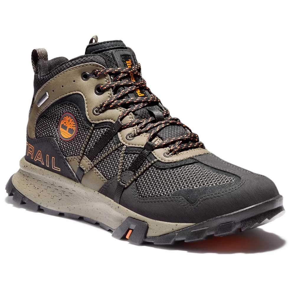 Timberland Garrison Trail Waterproof Mid Fabric Hiker Black/Brown 8.5 D (M)