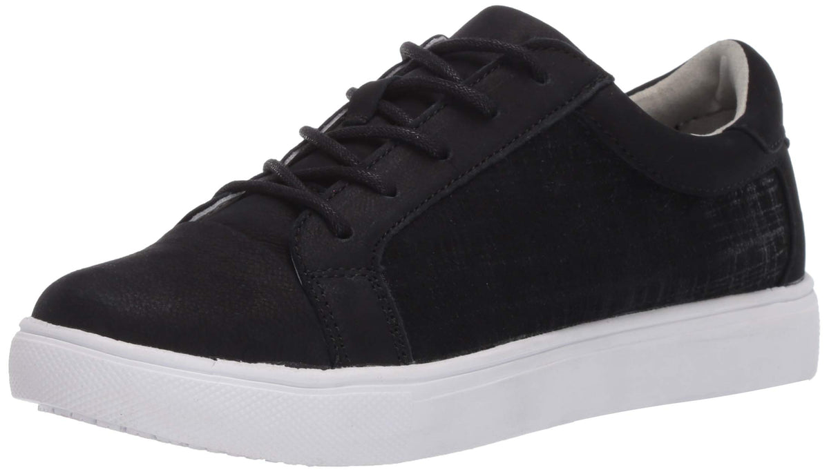 Propét Women's Anya Slip Resistant Sneaker, Black, 6 Medium US