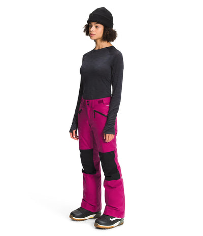 THE NORTH FACE Women's About-A-Day Insulated Snow Pant, Roxbury Pink/TNF Black, Medium Short