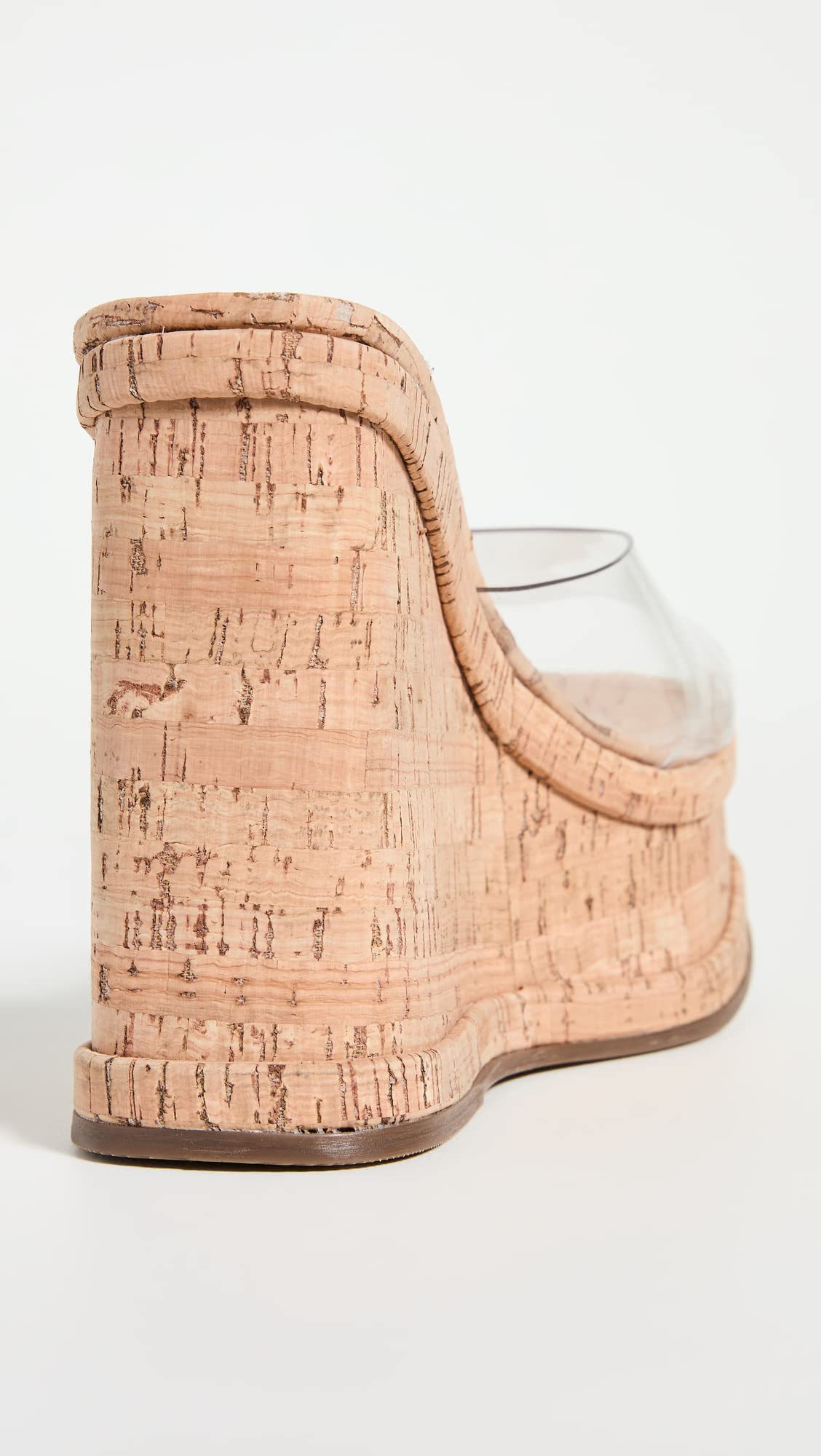 SCHUTZ Women's Dalle Vinyl Sandals, Transparente, Tan, 7.5 Medium US