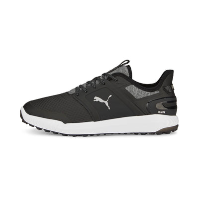 PUMA Golf Men's Ignite Elevate Golf Shoe, Puma Black-Puma Silver, 14