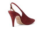 Coach Sutton Suede Slingback Pump Cherry 7 B (M)