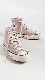 Converse Women's Chuck 70 Pastel Sneakers, Stone Mauve/EGRET/Black, Pink, 10.5 Medium US