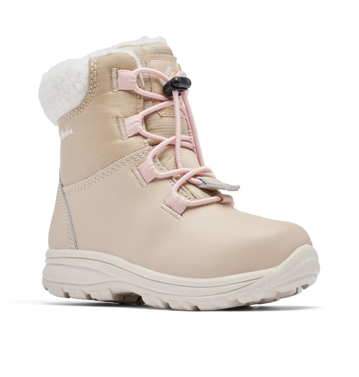 Columbia Youth Unisex Moritza Boot, Ancient Fossil/Dusty Pink, 12