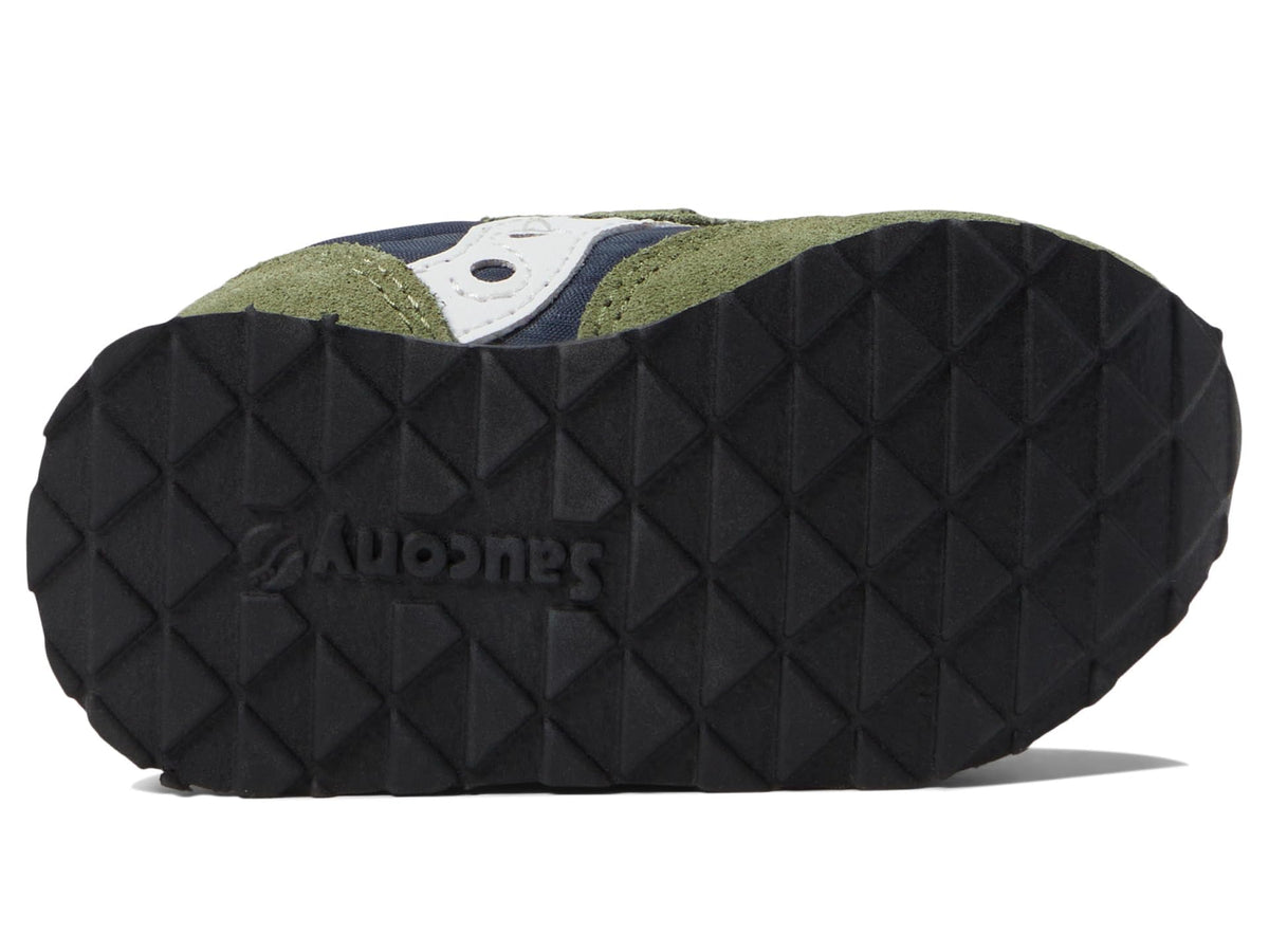 Saucony Boy's Original Jazz Hook & Loop (Toddler/Little Kid) Olive/Navy/Gold 8.5 Toddler M