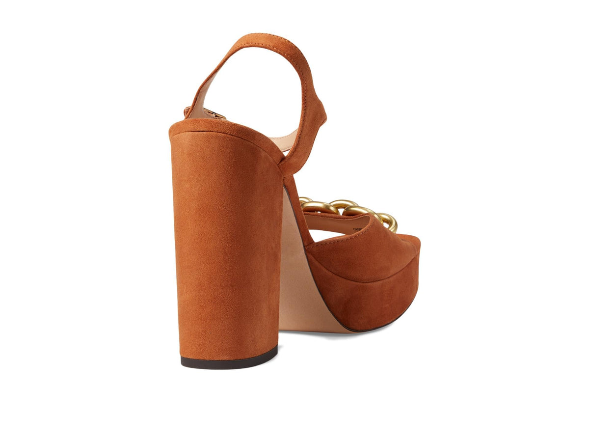 Coach Nicolette Suede Sandal Burnished Amber 8 B (M)