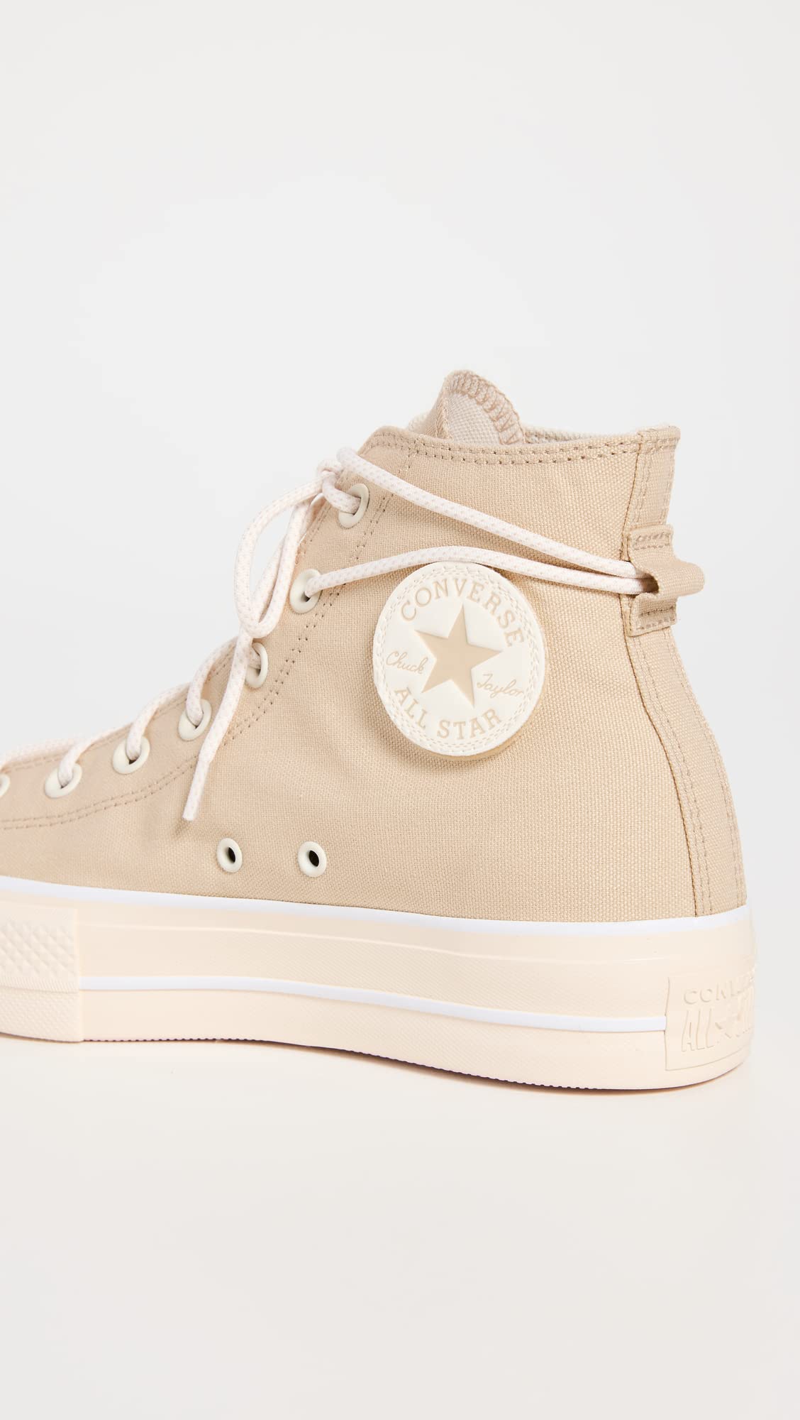 Converse Women's Chuck Taylor All Star Lift Sneakers, Oat Milk/Oat Milk, Off White, Tan, 7.5 Medium US