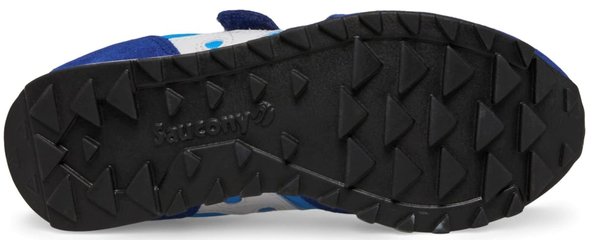 Saucony Jazz Double Hook & Loop Sneaker, Blue/Orange, 2 US Unisex Little Kid