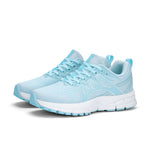 Sadmon Women's Non-Slip Sneakers Cross-Training Shoes Lightweight Tennis Shoes for Walking, Fitness, Travel, Work Breathable mesh, Comfortable Insole White Moonlight Size 7