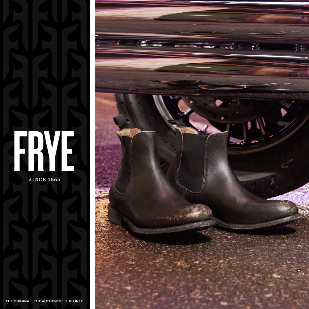 Frye Tyler Chelsea Boots for Men Designed with Flexible Blake Construction and Elasticated Side Panels, Comfort Footbed and Full Leather Lining – 6” Shaft Height, Black - Renice - 13 M