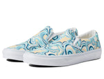 Vans Classic Slip On Skate Shoes Size 9 Swirl Turquoise
