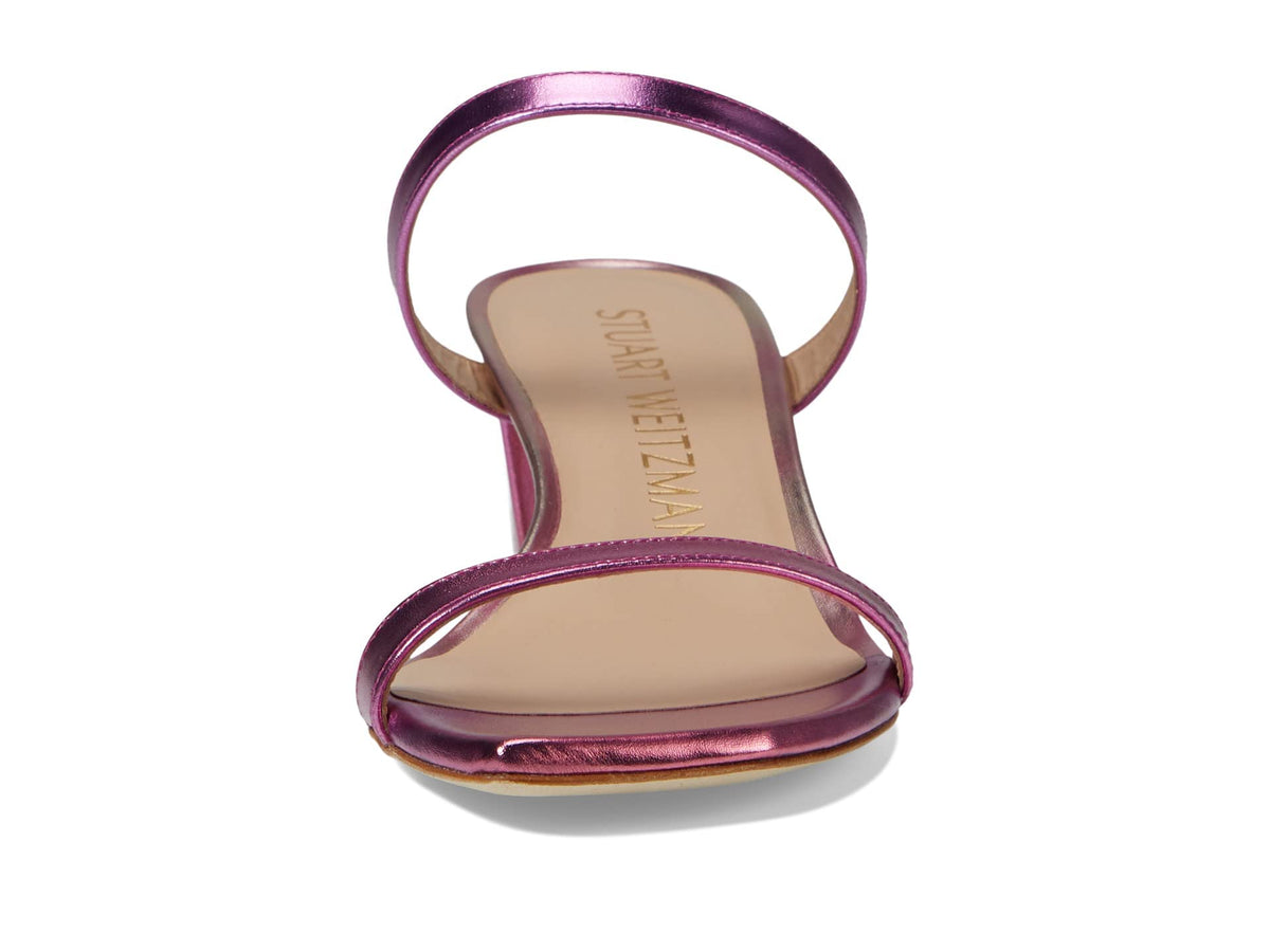 Stuart Weitzman Aleena 50 Block Slide Hot Pink Multi 7.5 B