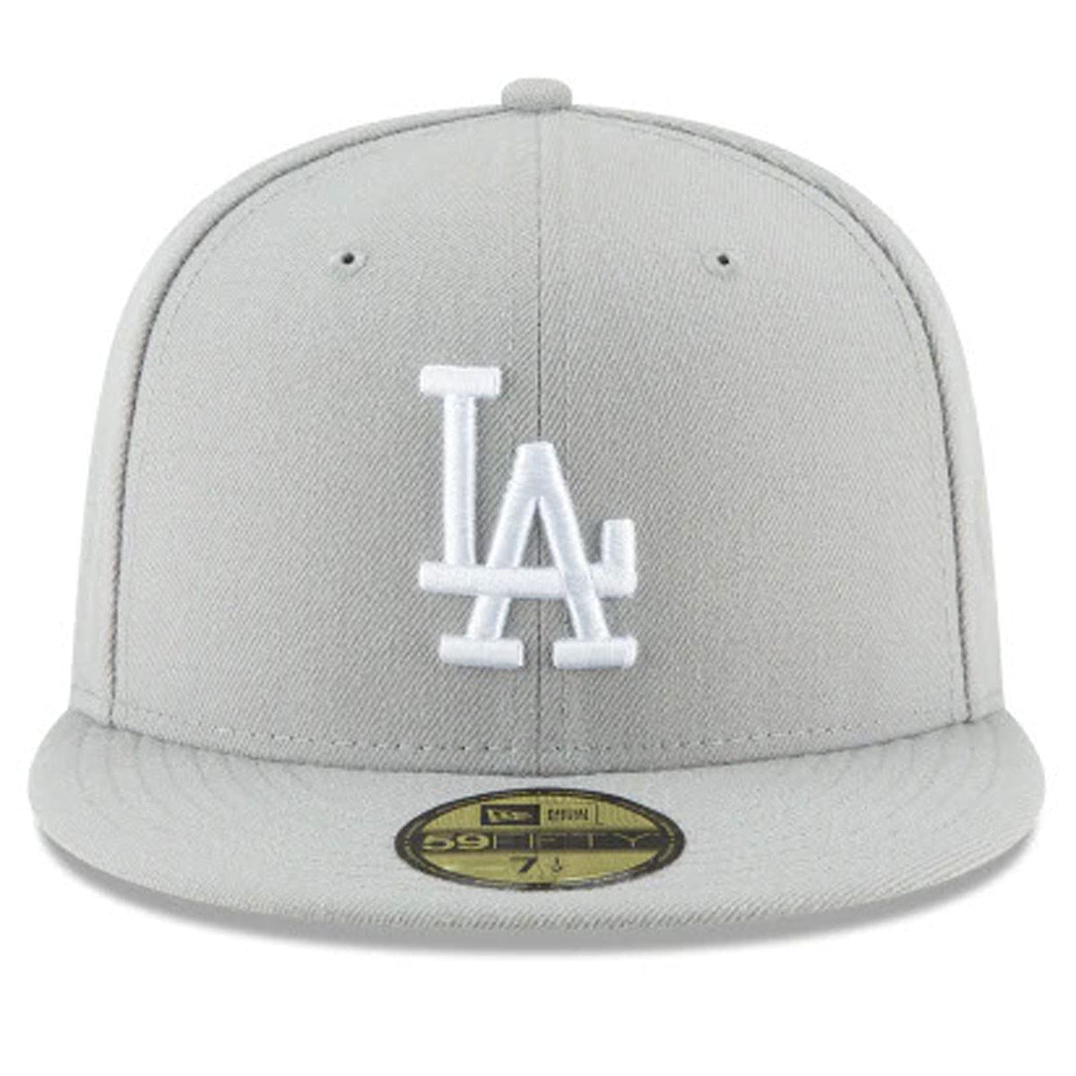 New Era Men's Fitted hat Los Angeles Dodgers Gray/White Cap 11591145 (7 1/8-56.8cm)