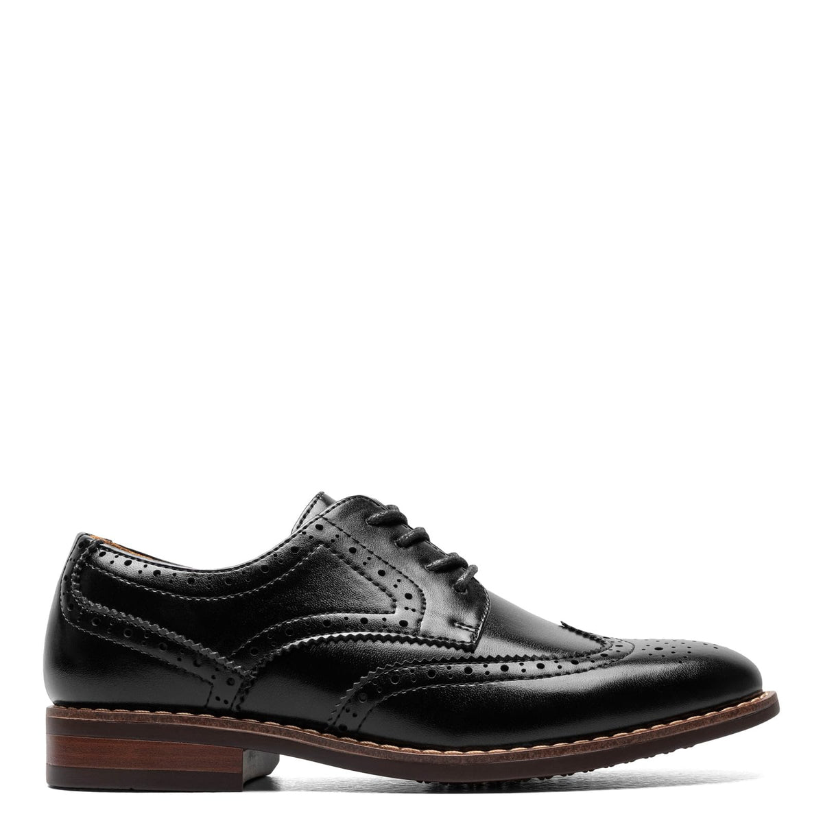 Florsheim Boy's, Rucci JR Wingtip Oxford - Little Kid & Big Kid 6 Big Kid Black