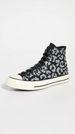 Converse Men's Chuck 70 Reflective Leopard Sneakers, Black, 9 Medium US