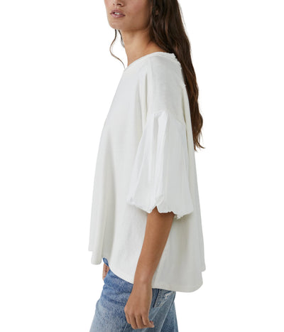 Free People Women's Blossom Tee, Optic White