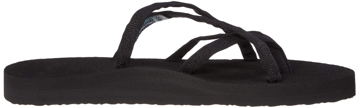 Teva Women's Olowahu Flip Flop Sandal (6 B(M) US/37 EUR, Mix B Black On Black)