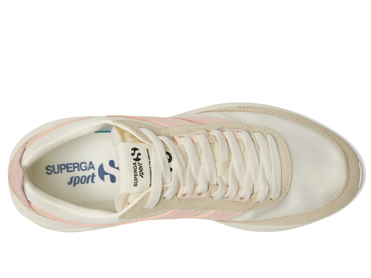 Superga 4089 - Training 9Ts Slim White Avorio/Pink Ashbeige Light Eggshell EU 42 (US Women's 10.5) Medium