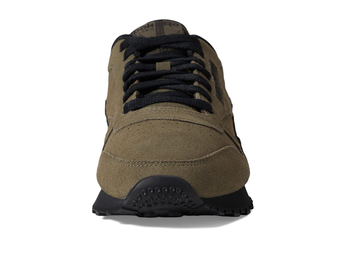 Reebok Classic Leather Army Green/Black/Bright Ochre Men's 11, Women's 12.5 Medium