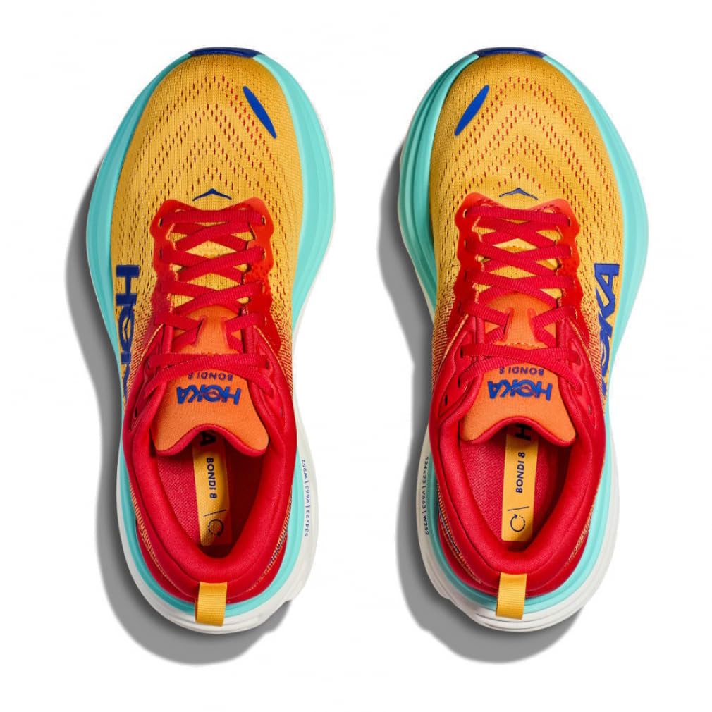 HOKA ONE ONE Mens Bondi 8 Textile Cerise Cloudless Trainers 10 US