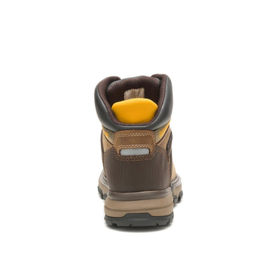 Caterpillar Excavator Superlite Waterproof Soft Toe Work Boot Men Dark Beige