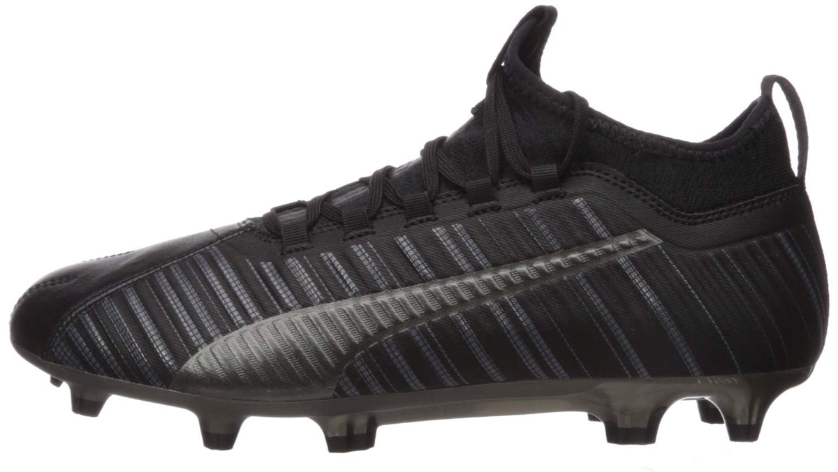 PUMA Men's One 5.3 Fg/Ag Sneaker 11.5 Puma Black-puma Black-puma Aged Silver