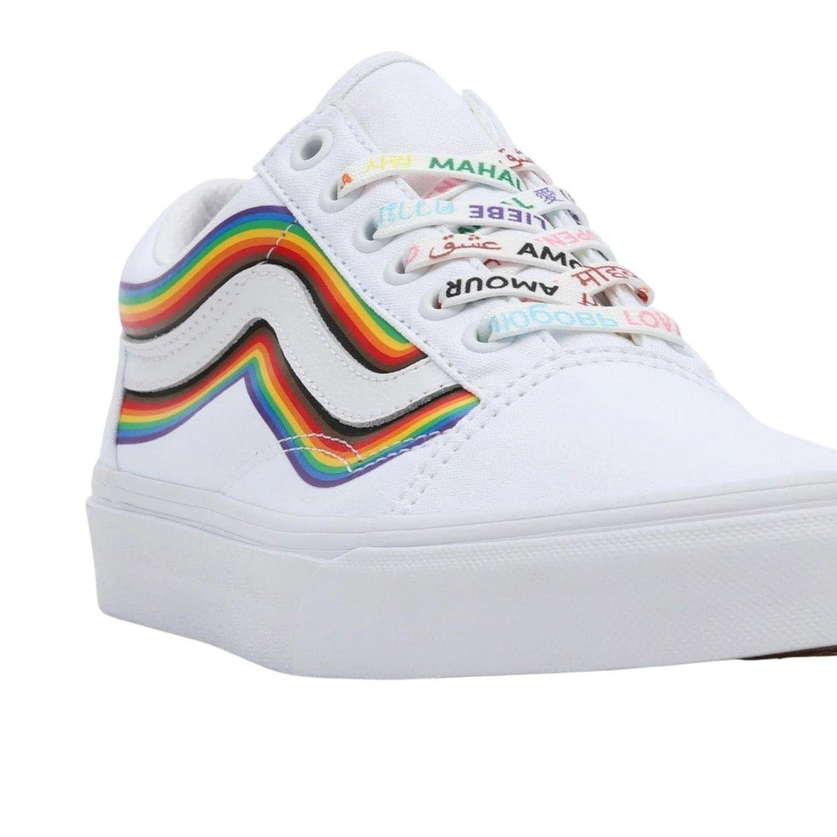 Unisex Old Skool Pride Classic Skate Shoe Sneakers White Rainbow 7847 (White Rainbow, us_Footwear_Size_System, Adult, Men, Numeric, Medium, Numeric_11)