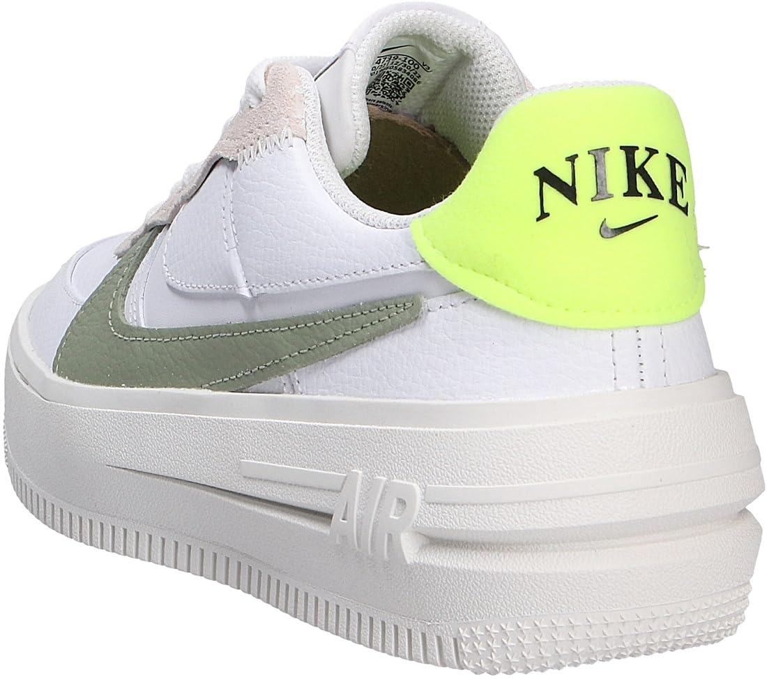Nike Air Force 1 PLT.AF.ORM Women's Shoes (FJ4739-100, White/Sail/Volt/Oil Green) Size 8