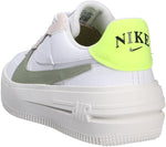 Nike Air Force 1 PLT.AF.ORM Women's Shoes (FJ4739-100, White/Sail/Volt/Oil Green) Size 8
