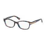 Coach HC6065 5288 49 MM Confetti Purple Rectangle Eyeglasses For Women+ BUNDLE With Designer iWear Eyewear Kit