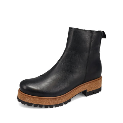 Taos Downtown Women's Boots - Stylish and Classic Design for Everyday Fashion - Easy On-Off Size Zipper - Curves & Pods Removable Footbed with Arch Support Black 7-7.5 (M) US