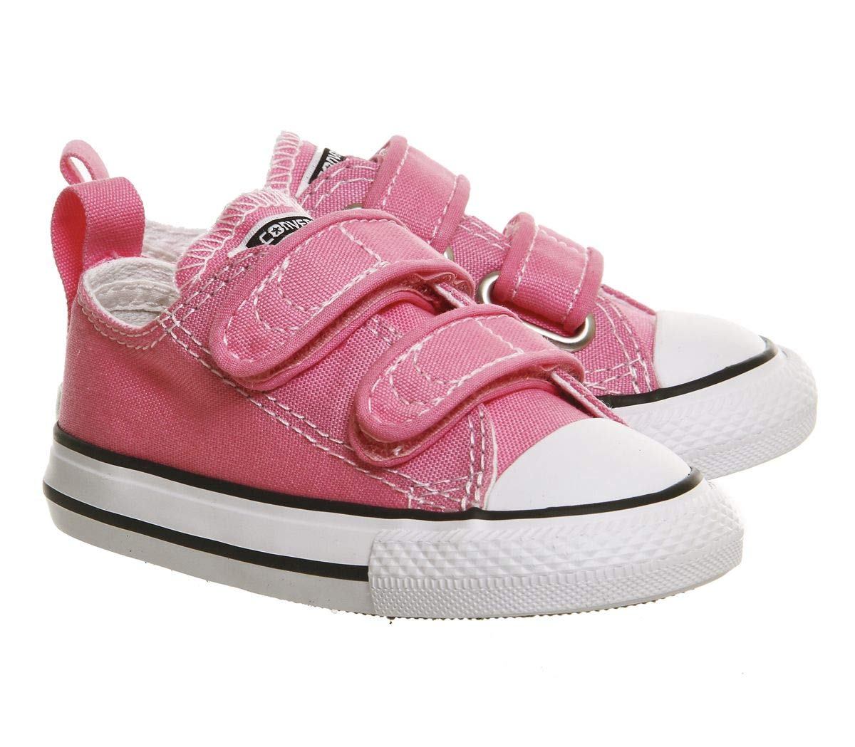 Converse Baby Girls Chuck Taylor All Star 2V Low Top Sneaker, Pink, 10 Infant