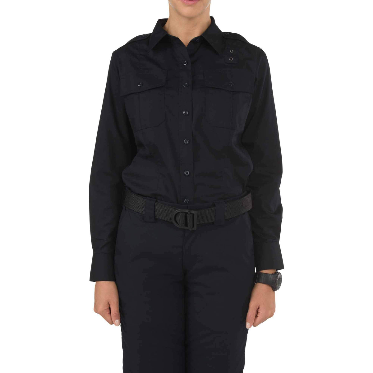 5.11 Women's TACLITE PDU Class-A Long Sleeve Tactical Shirt, Style 62365, Midnight Navy, XL Tall