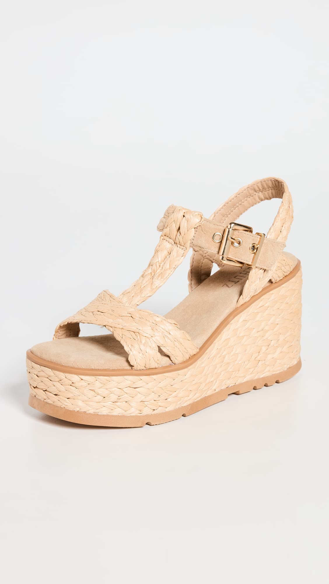 SCHUTZ Women's Panna Wedges, Light Nude, Tan, 9 Medium US