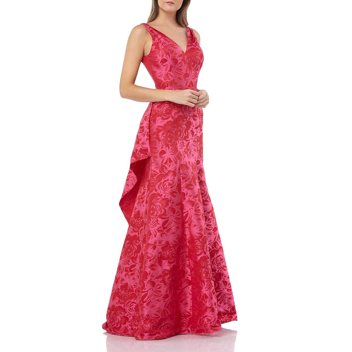 Carmen Marc Valvo Infusion Women's Evening Gown, Fuchsia/Red, 2
