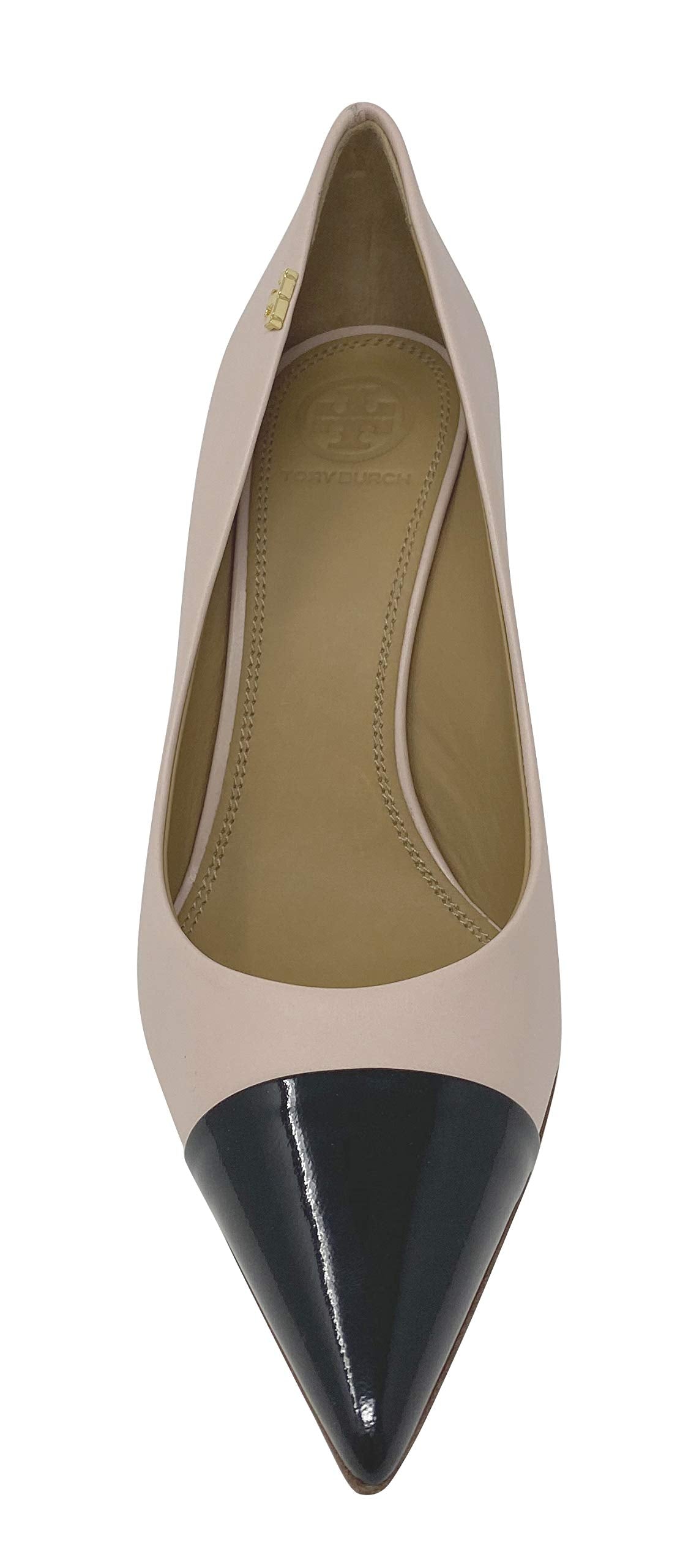 Tory Burch Womens Penelope Leather Cap Toe Classic Pumps, Pink, Size 9.0