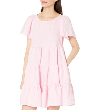 Lilly Pulitzer Jocelyn Short Sleeve Line Dress Pink Blossom LG