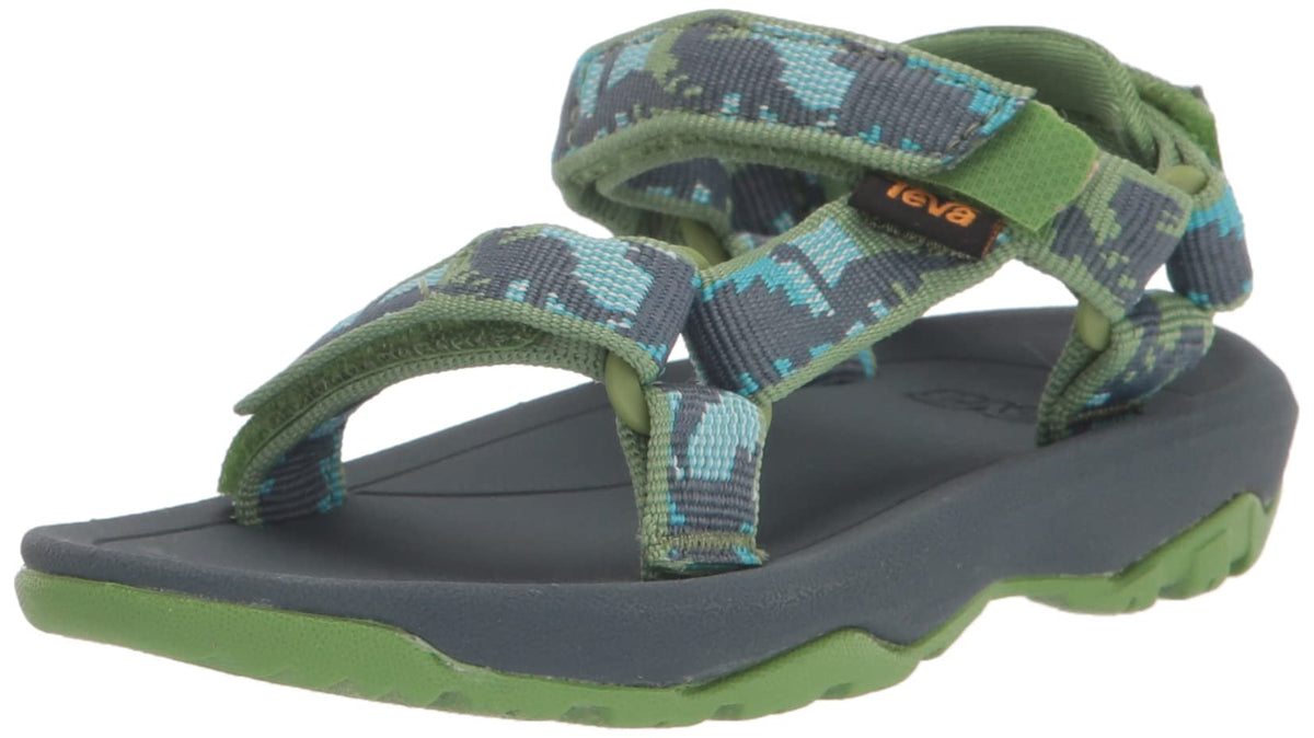 Teva Boy's Hurricane XLT2 Sandal, Dino Meadow Green, 8 Toddler