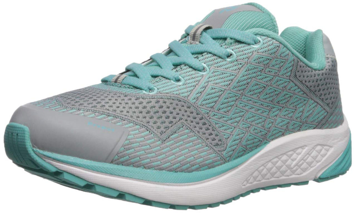 Propét Women's One Running Shoe, Grey/Mint, 10H W US