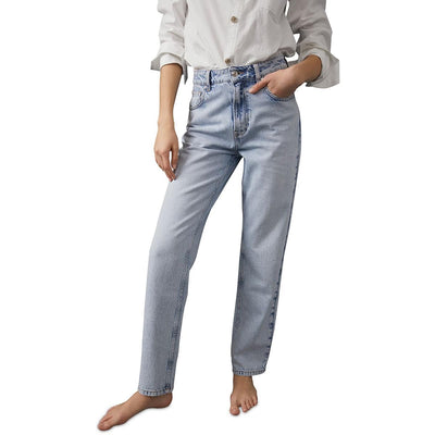 Free People Pacifica Straight Leg Bleach Acid Wash 30